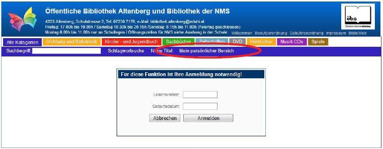 Biblioweb Login