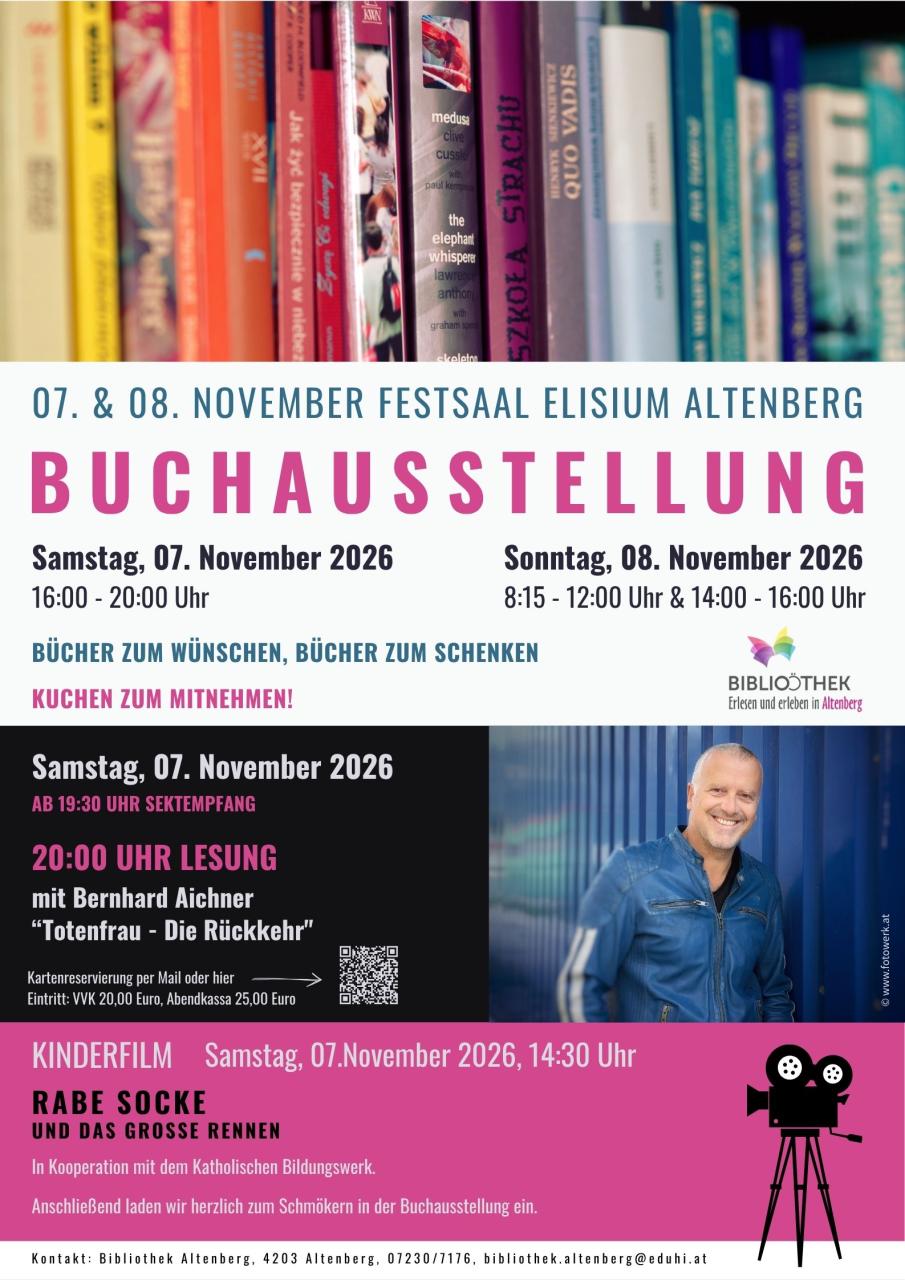 Plakat von der Buchausstellung 7. und 8. November 2026